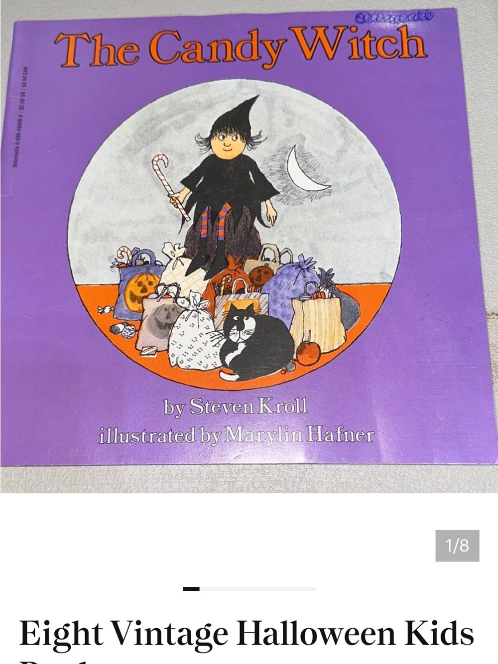 Seven kids vintage Halloween books